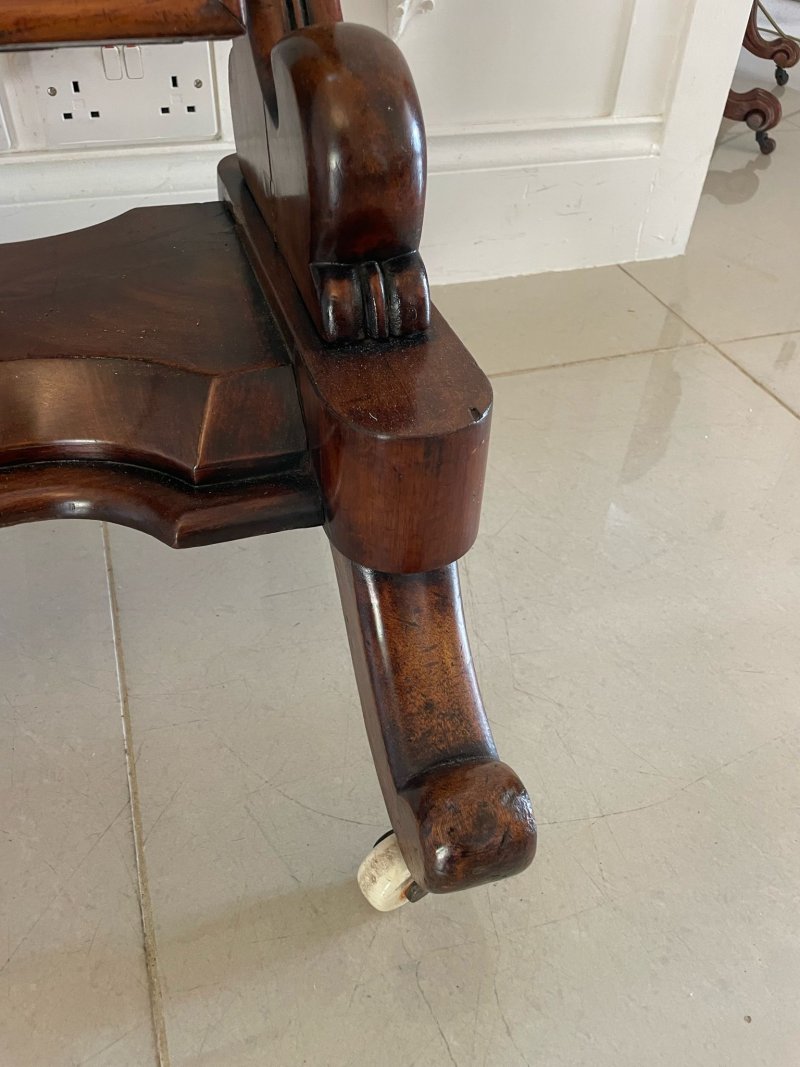 Antique Victorian Quality Mahogany Cheval Mirror - Image 7